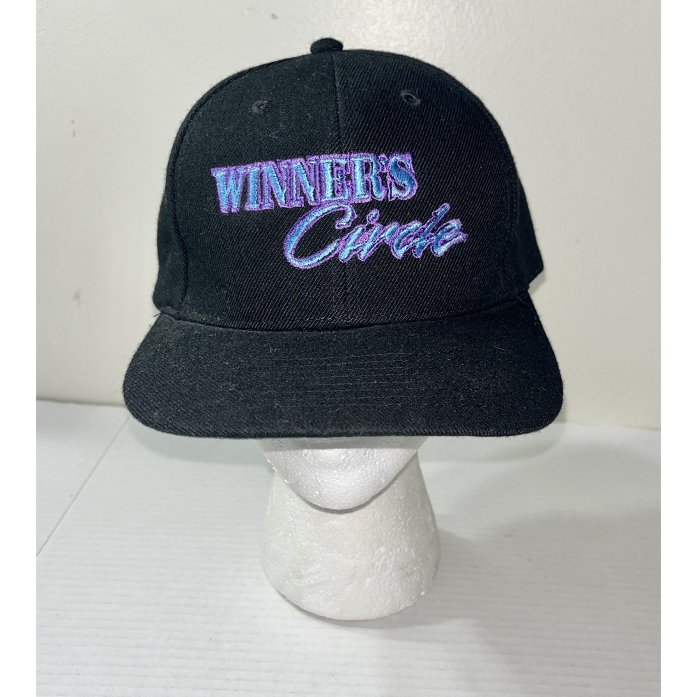 Winner's Circle SnapBack Hat Men's Black Adjustable NASCAR Racing Streetwear
